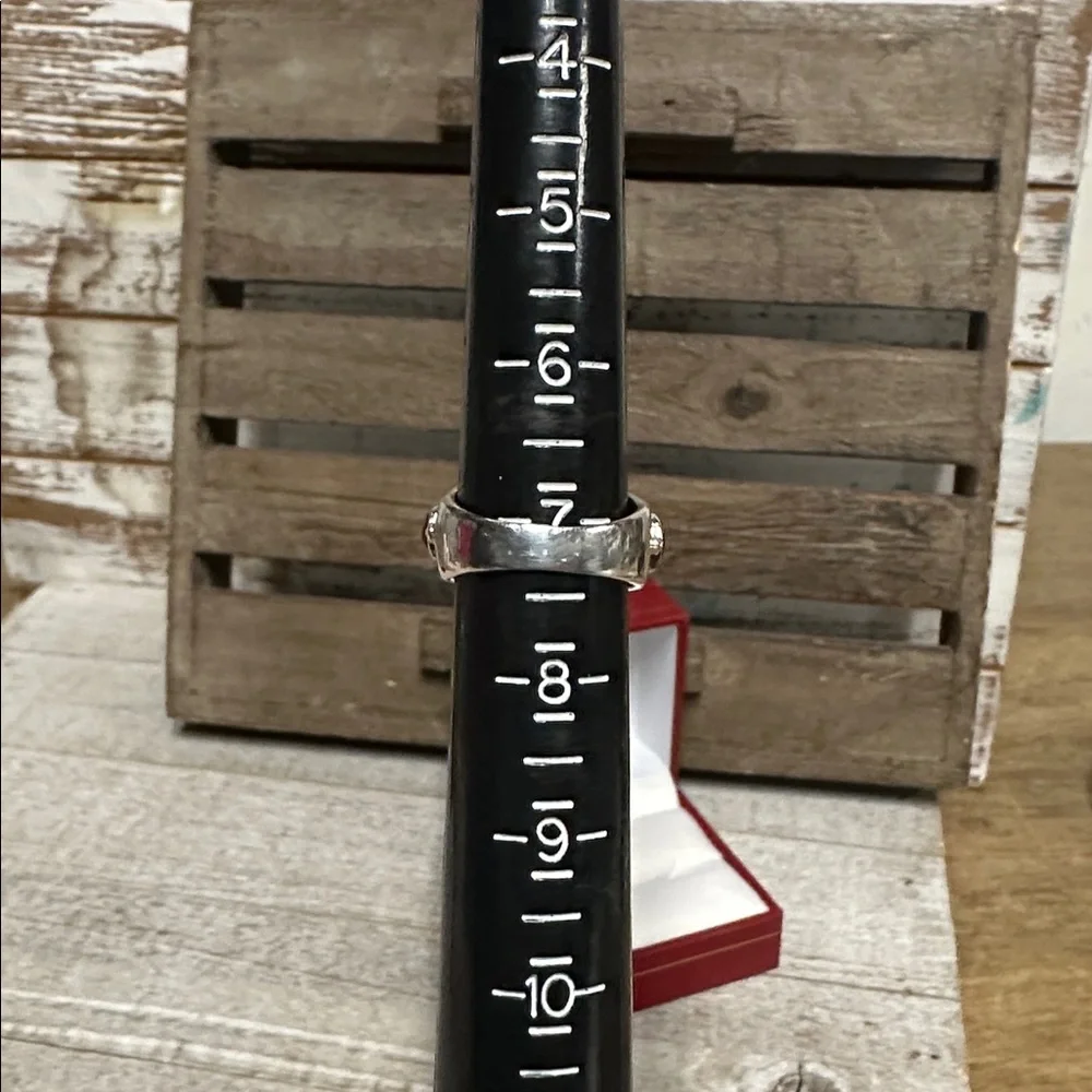 MARSALA signed 925 great shape turquoise onyx coral sterling silver ring size 7 - Picture 5 of 6